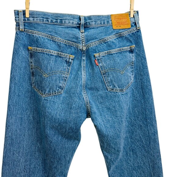Levis Womens 501 '90s Jeans Button Fly Modern Retro Big E Loose Straight W32 L30 - Picture 7 of 15